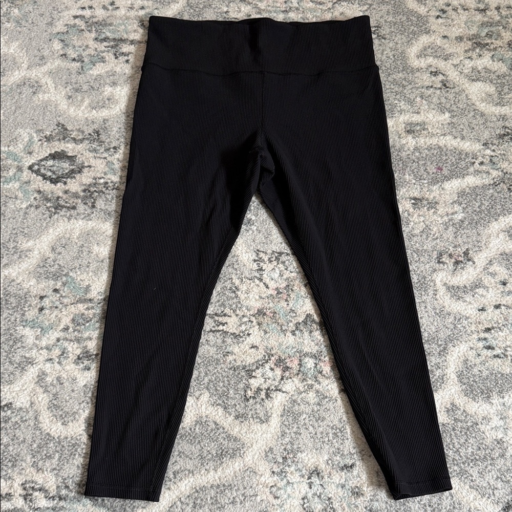 Athleta Elation Rib Leggings Black Size XL